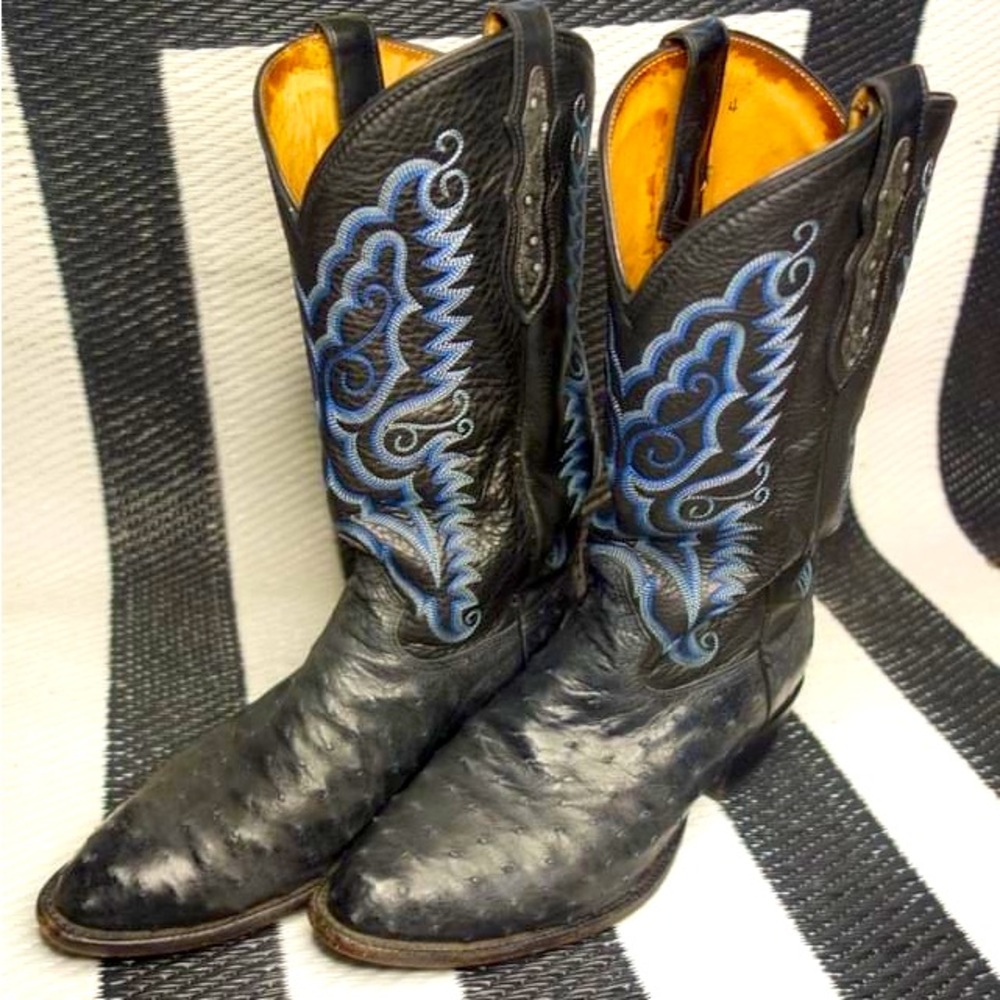 Tony Lama Ostrich Size 10.5D cowboy boots